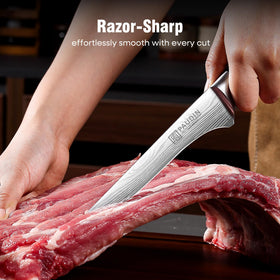 PAUDIN 6-inch boning knife with flexible blade for skinning and trimming.