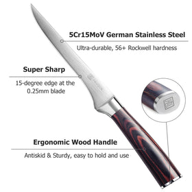 PAUDIN gift-boxed boning knife ready for a kitchen gift.