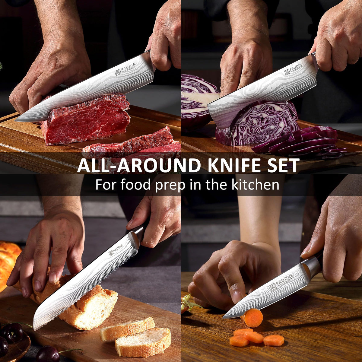 PAUDIN 8-inch carving knife for roasts and poultry slices