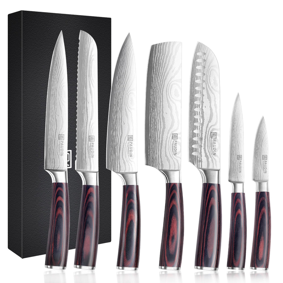 PAUDIN 8-inch chef knife in action for precise slicing and effortless prep
