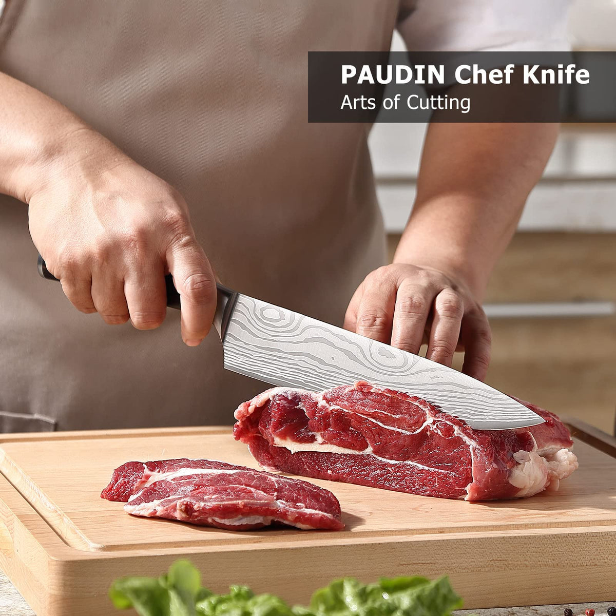 PAUDIN waved pattern blade detail adds style and durability.