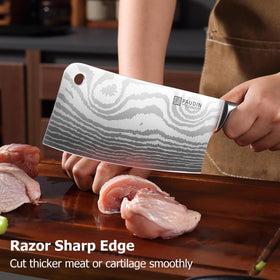 PAUDIN 2-3mm blade thickness handles tough cartilage and dense produce.
