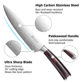 PAUDIN 3.5-inch paring knife blade for peeling and trimming