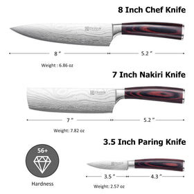 PAUDIN 7-inch nakiri knife blade ideal for vegetable chopping