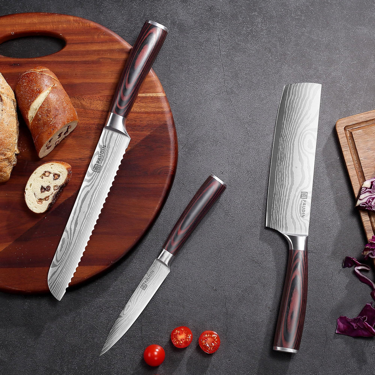 PAUDIN 3.5-inch paring knife for delicate peeling and detail work