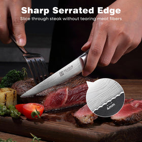 PAUDIN steak knives on a dining table, ready for a beef dinner