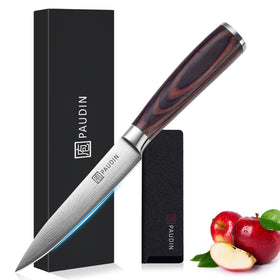 PAUDIN utility knife 5inch blade for precise slicing of fruits and vegetables