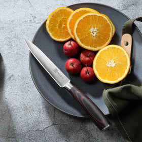 PAUDIN 5inch Pakkawood handle knife designed for comfortable daily use