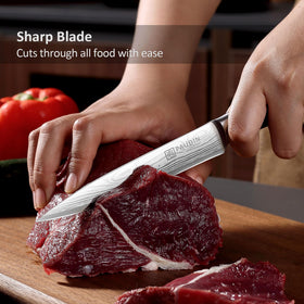 PAUDIN 5inch waved-pattern blade adds balance and aesthetics during prep