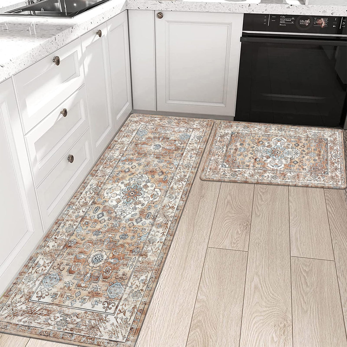 Pauwer anti-fatigue kitchen mat 17x28 delivers standing comfort at prep counters