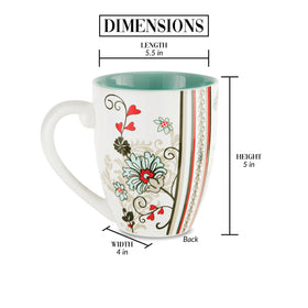 Pavilion 20oz capacity mug offers a generous coffee serving.