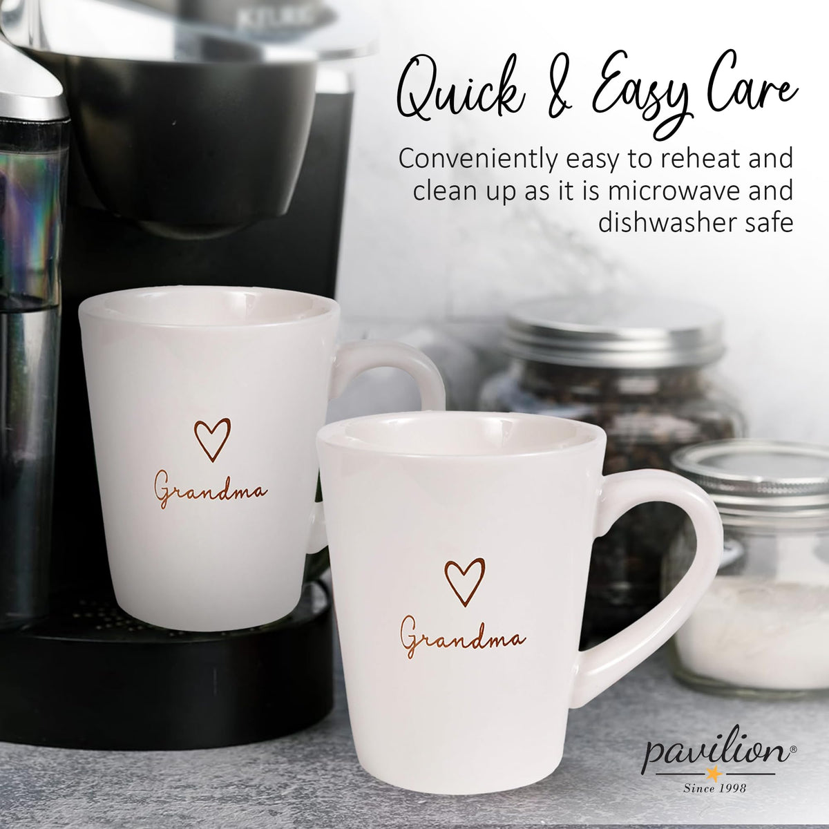 Pavilion daily-use mug in cream color complements kitchen aesthetics