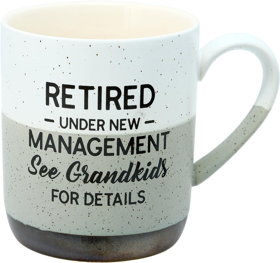 Pavilion Gift Company mug front with retirement message, ideal grandparent gift.