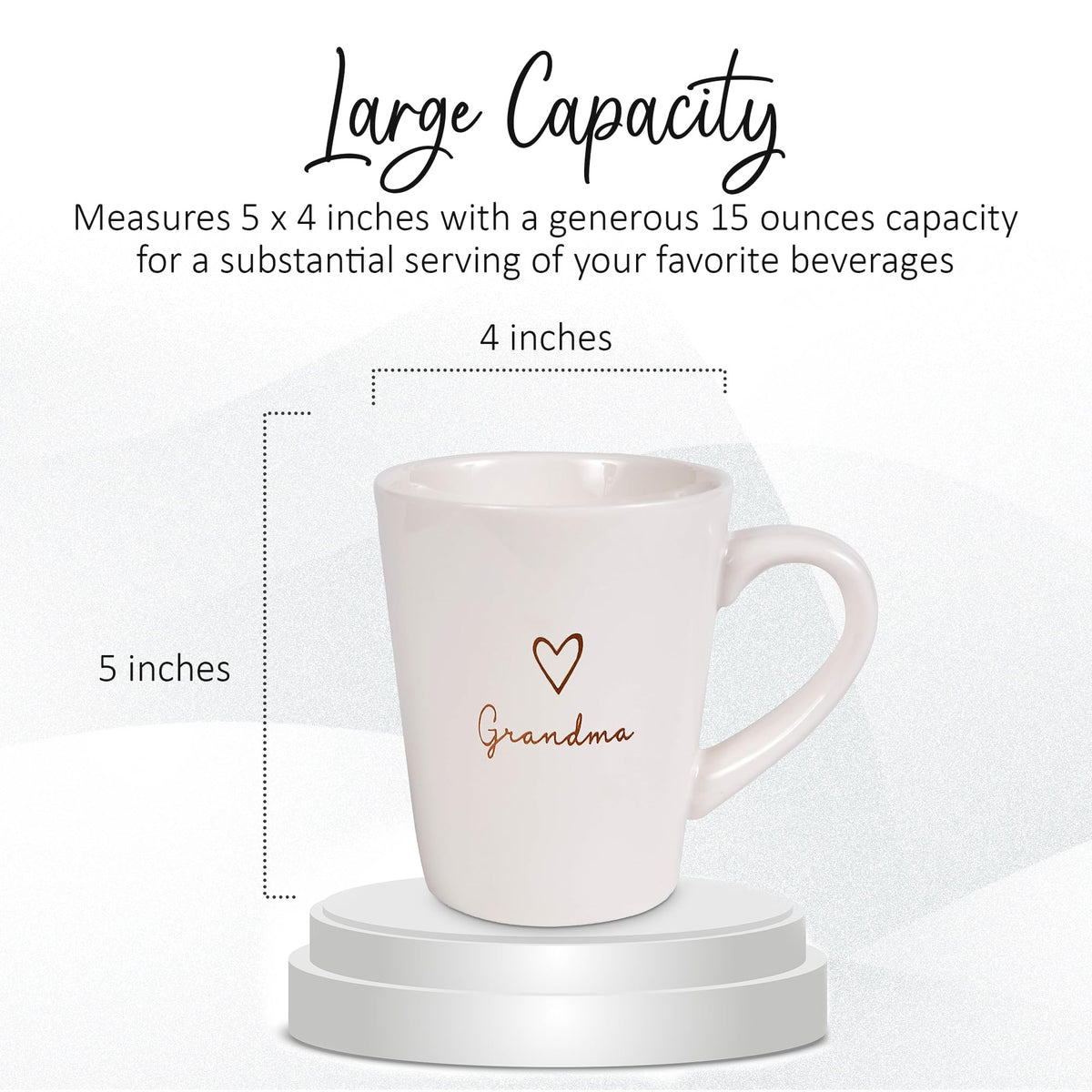 Pavilion Grandma text design on mug adds personalized charm