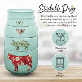 Pavilion Live Simply teal measuring cups 1 cup for versatile dry ingredient scooping