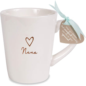 Pavilion Nana Cup 15oz cream ceramic mug with front decal for daily coffee.