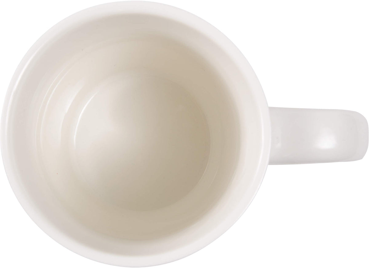 Pavilion Nana Cup back view showing cream finish and handle.