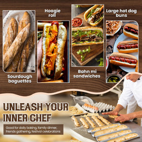 Pavsrmy Baguette Pan helps baked baguettes achieve golden crust and airy interiors.