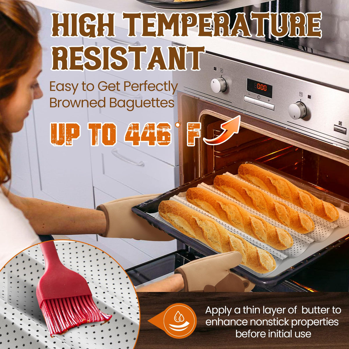 Pavsrmy Baguette Pan hand wash recommended to preserve coating and durability.
