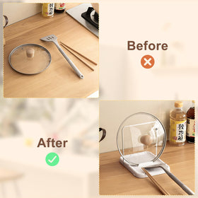 PAVSTINE wall-mount storage option offers versatile placement for lids and tools.