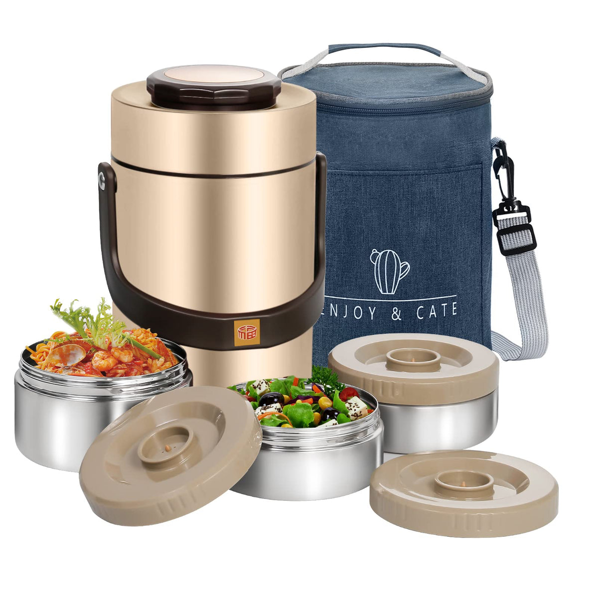 Pawovdeq 67oz insulated jar with wide mouth for hot meals.