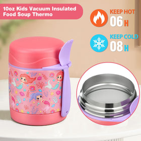 Pawtong 10oz Soup Thermo with plastic spoon included for kids' lunches
