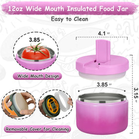 Pawtong 12 oz capacity food container holds more kid meals for school or travel.