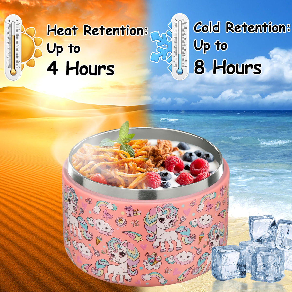 Pawtong 12 oz capacity supports larger kid portions at lunch