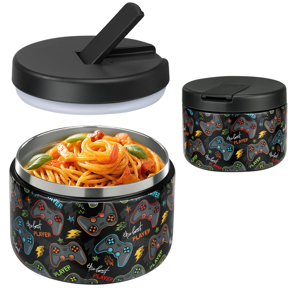 Pawtong 12oz insulated food jar with buckle lid for easy-open meals