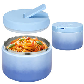 Pawtong 12oz insulated jar with buckle lid, easy for kids to open at school.