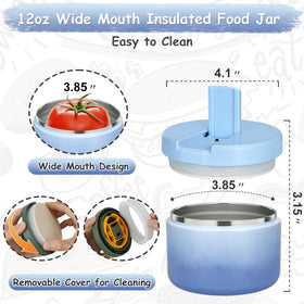 Pawtong 12oz insulated jar keeps snacks cold for hours on the go.