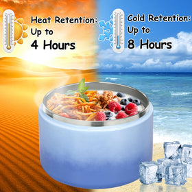 Pawtong 12oz insulated jar keeps meals warm for hours during commutes.