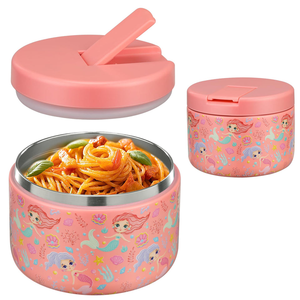 Pawtong 12oz insulated jar with buckle lid keeps meals secure for kids.