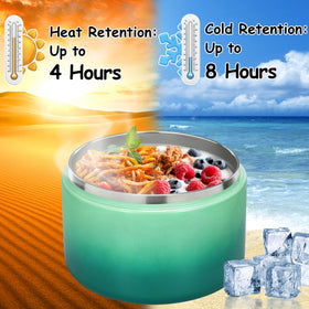 Pawtong 18/8 stainless interior with vacuum seal preserves temperature.