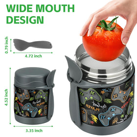 Pawtong kid hot and cold food jar keeps meals warm or cool.