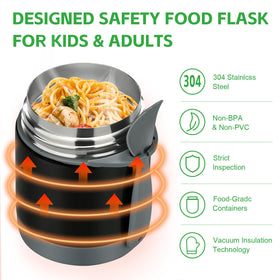 Pawtong leak-proof lunch jar shown in backpack for mess-free transport.