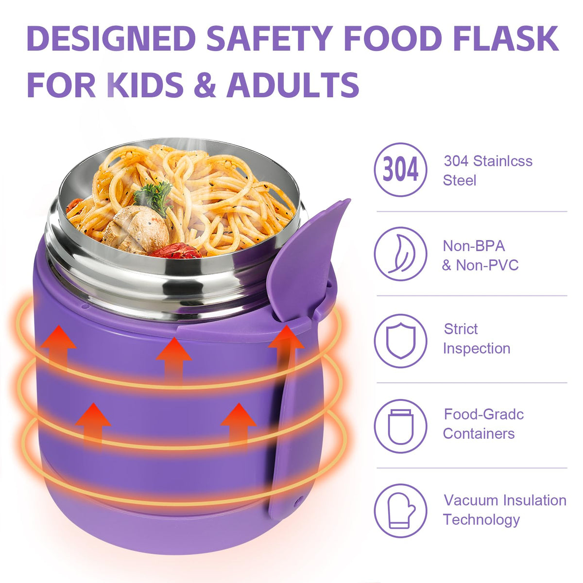 Pawtong stainless steel interior preserves temperature for hours.