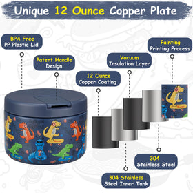 Pawtong 12oz capacity ideal for small portions and school lunches.