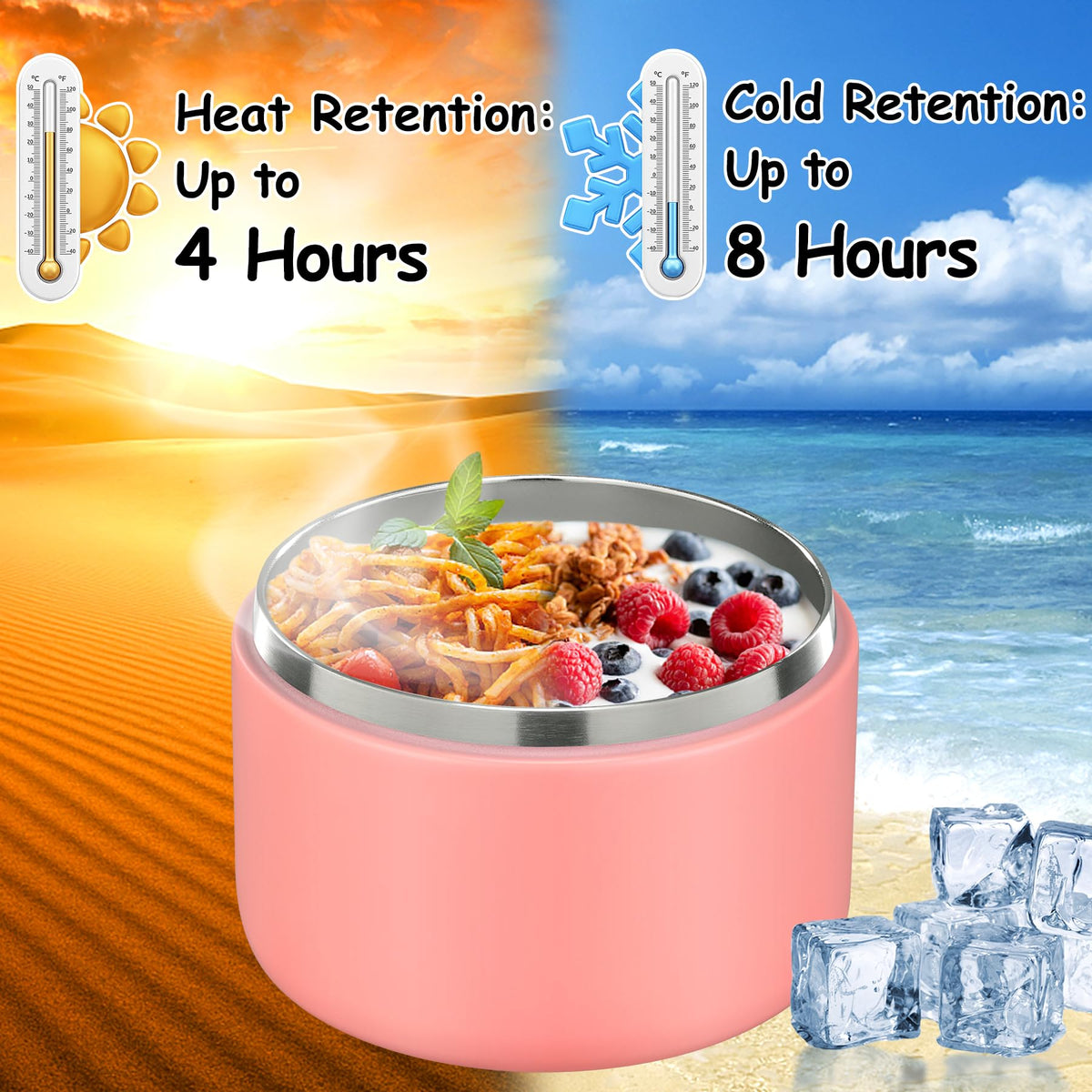Pawtong vacuum-insulated stainless interior highlighting temperature retention