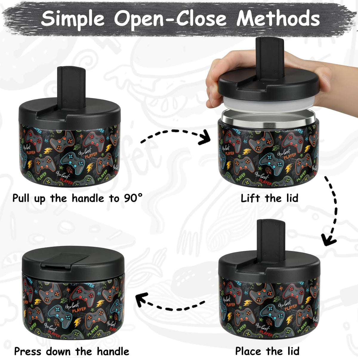 Pawtong wide-mouth design for quick filling and cleaning
