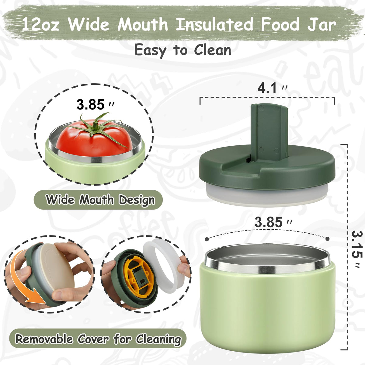 Pawtong wide-mouth design keeps cleaning simple and quick after meals