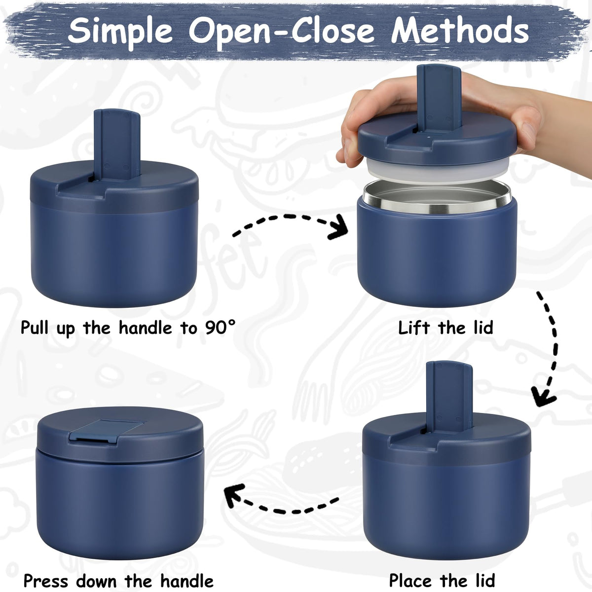 Pawtong wide-mouth design enabling easy filling and cleaning.