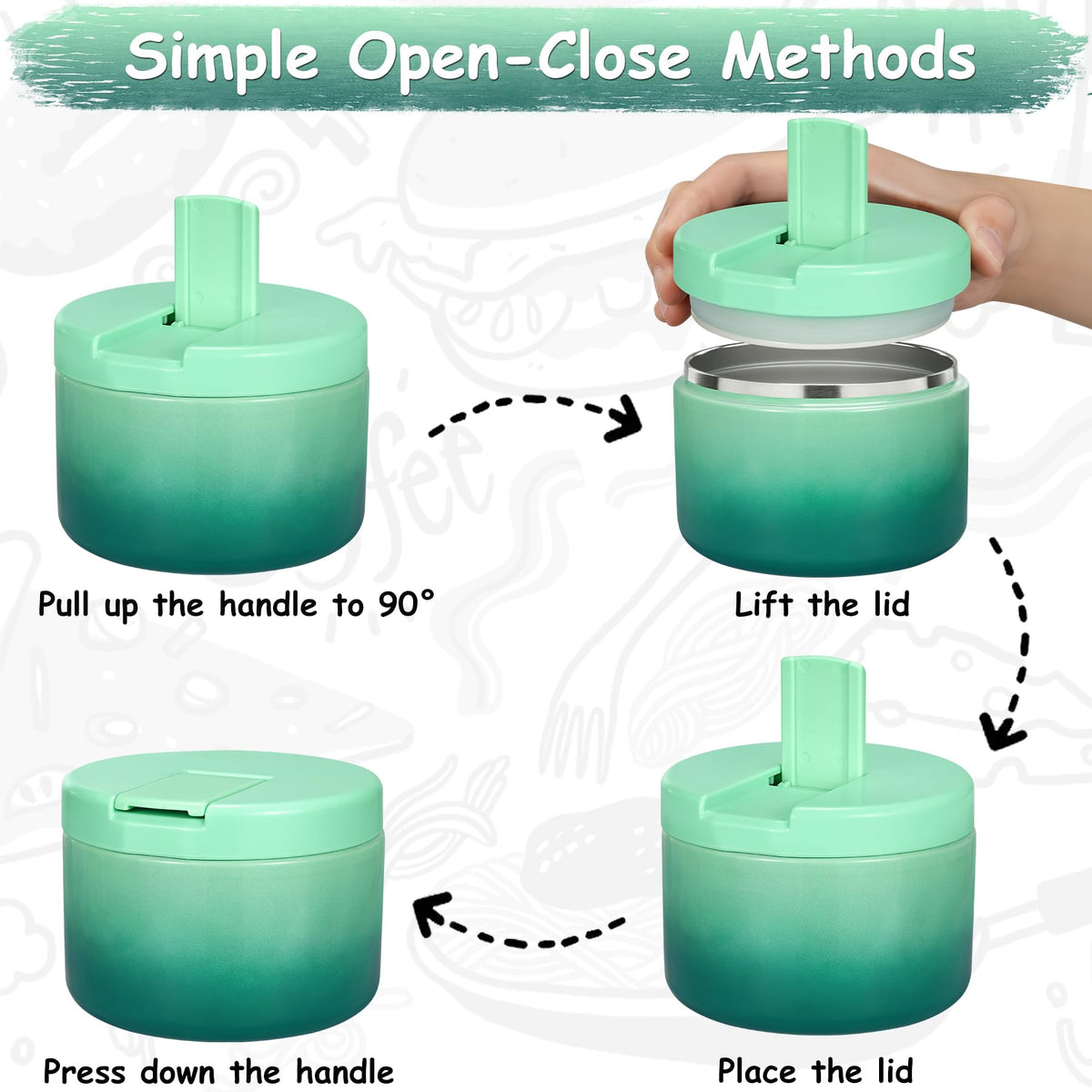 Pawtong wide-mouth design for easy filling and cleaning.
