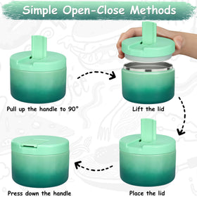 Pawtong wide-mouth design for easy filling and cleaning.