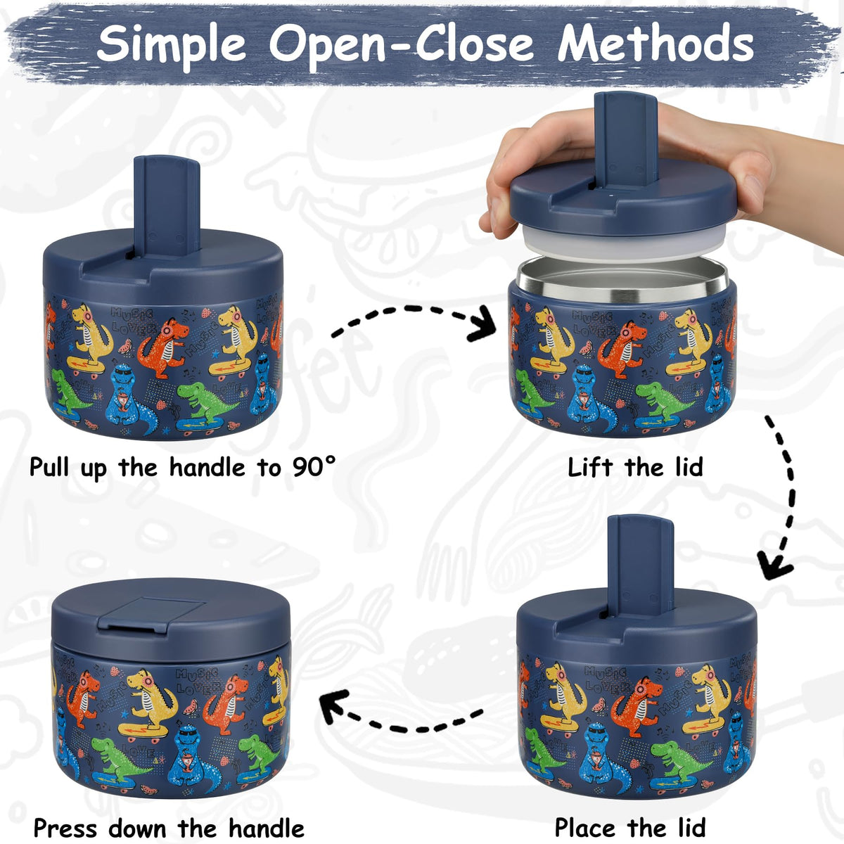 Pawtong wide-mouth opening designed for easy filling and cleaning.