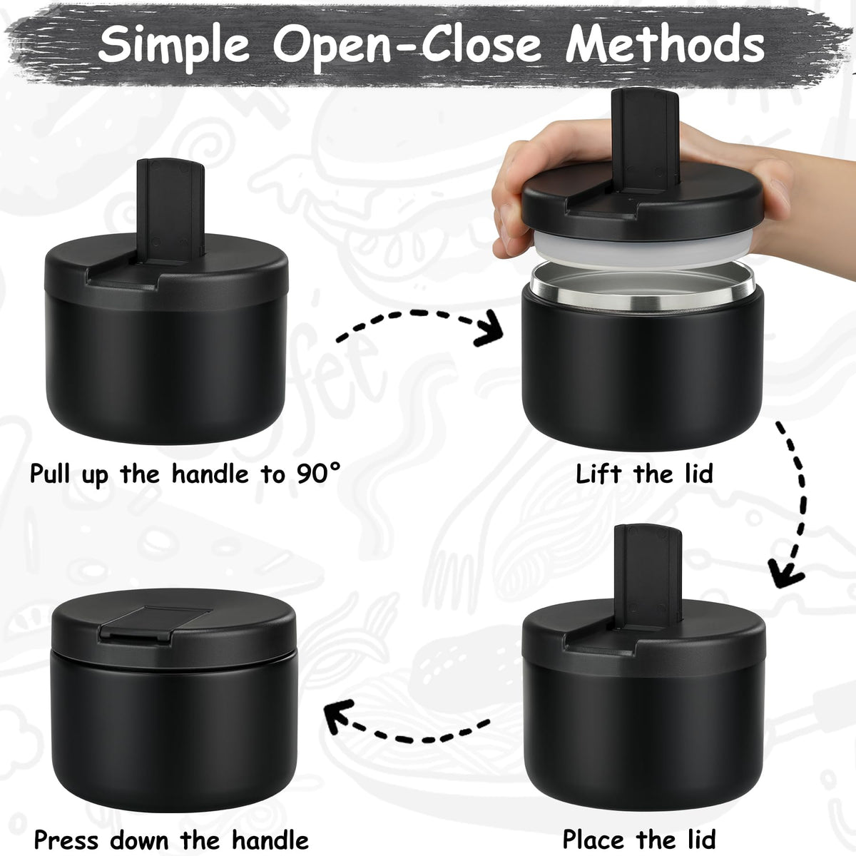 Pawtong wide mouth makes filling and cleaning simple for soups and meals.