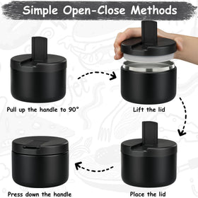 Pawtong wide mouth makes filling and cleaning simple for soups and meals.