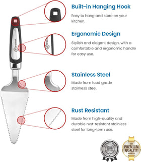 PAXNOK Stainless Steel Pie Spatula resists rust for daily dessert prep
