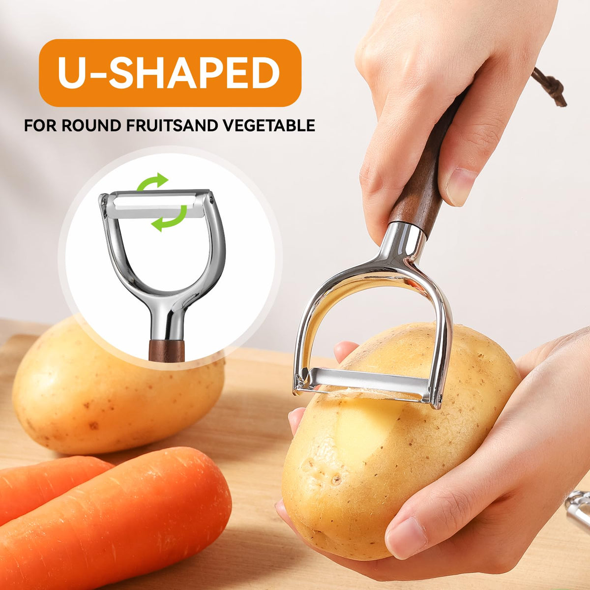 Payaoo swivel blade close-up showing flexible motion for minimal waste.