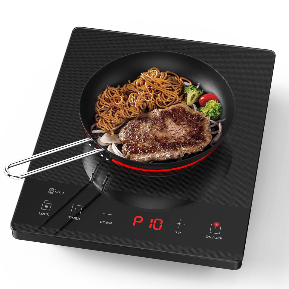 PAYISHO electric hot plate front view showing compact design for small kitchens.